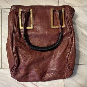 SOLD Chloé Ethel Lady Bird Mahogany Brown Bag